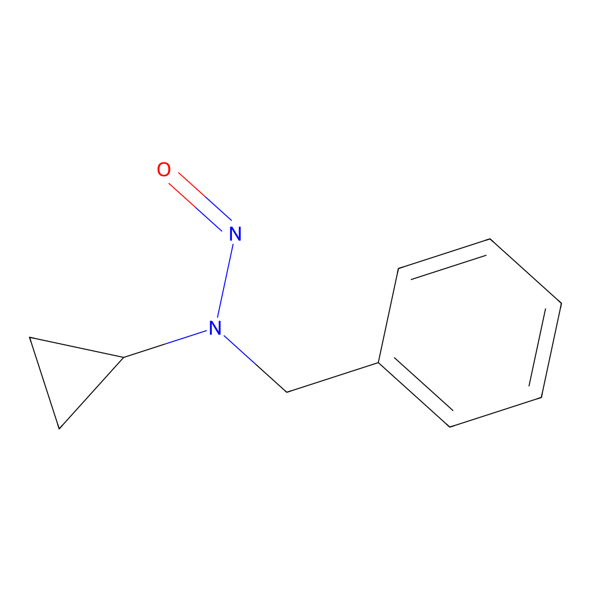 N-benzyl-N-nitrosocyclopropanamine molecular structure, CAS 257946-84-2