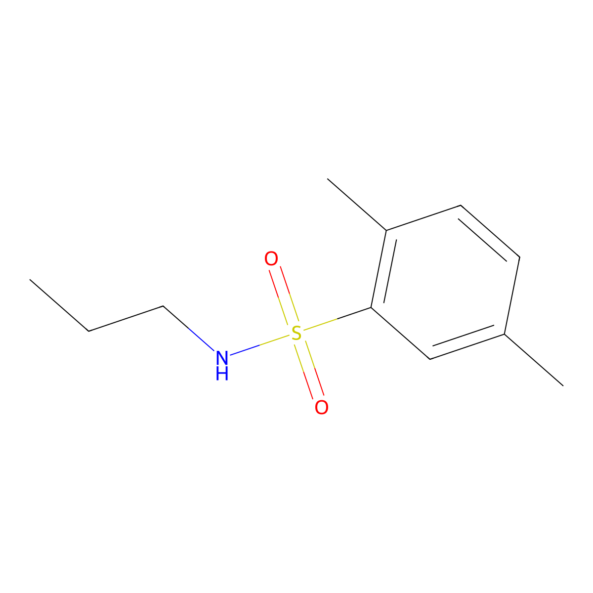 2,5-dimethyl-N-propylbenzene-1-sulfonamide molecular structure, CAS 257953-10-9