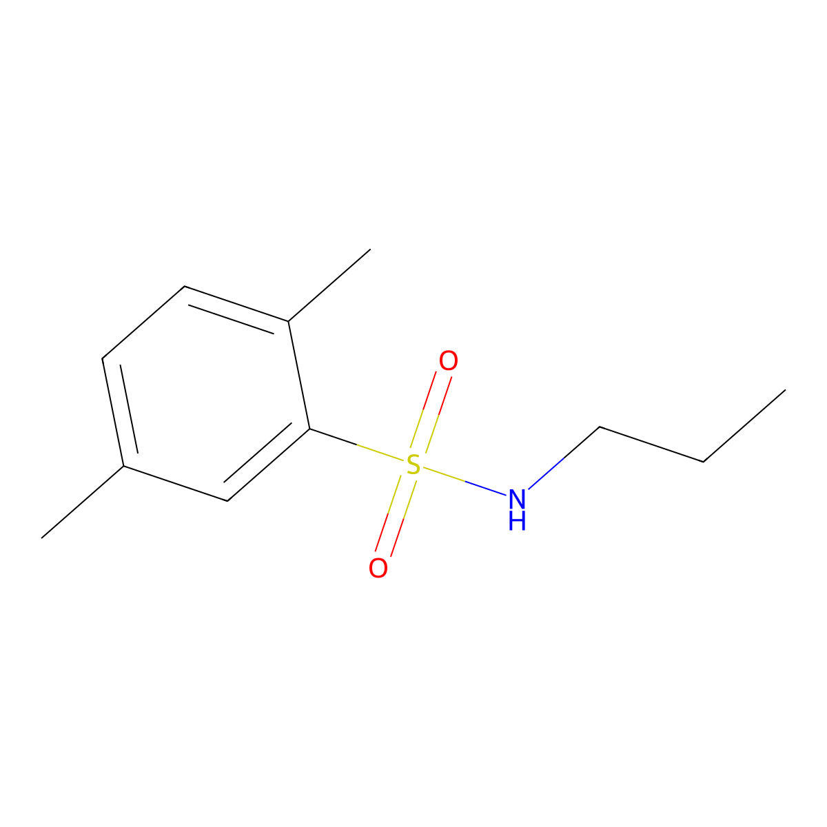 2,5-dimethyl-N-propylbenzene-1-sulfonamide molecular structure, CAS 257953-10-9