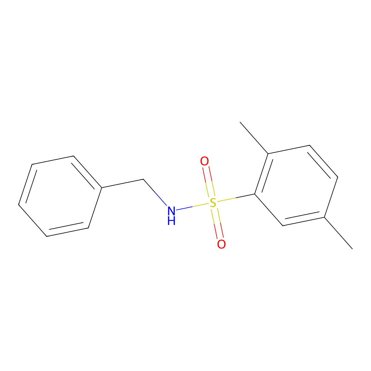 N-benzyl-2,5-dimethylbenzene-1-sulfonamide molecular structure, CAS 257953-11-0