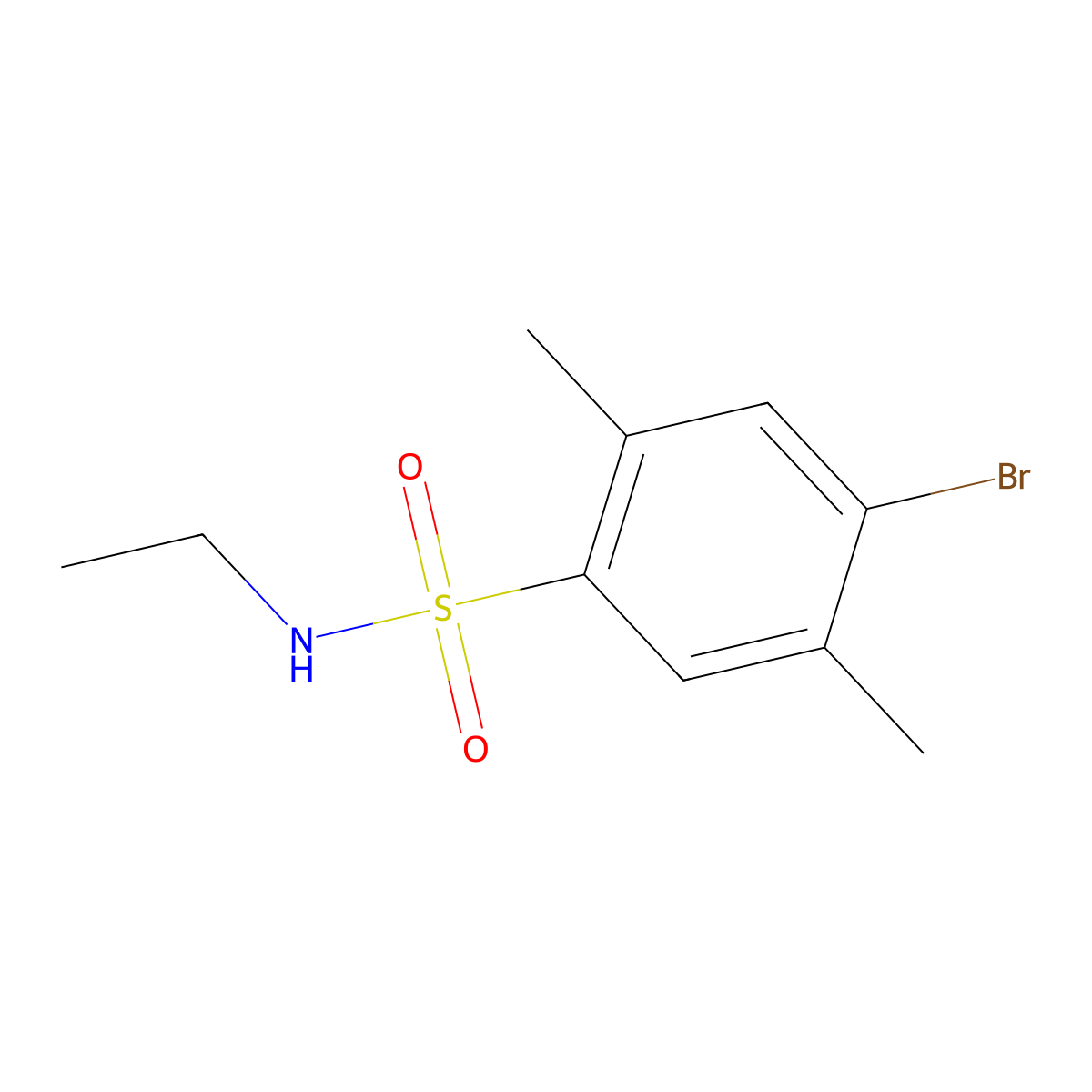 4-bromo-N-ethyl-2,5-dimethylbenzenesulfonamide molecular structure, CAS 257953-19-8