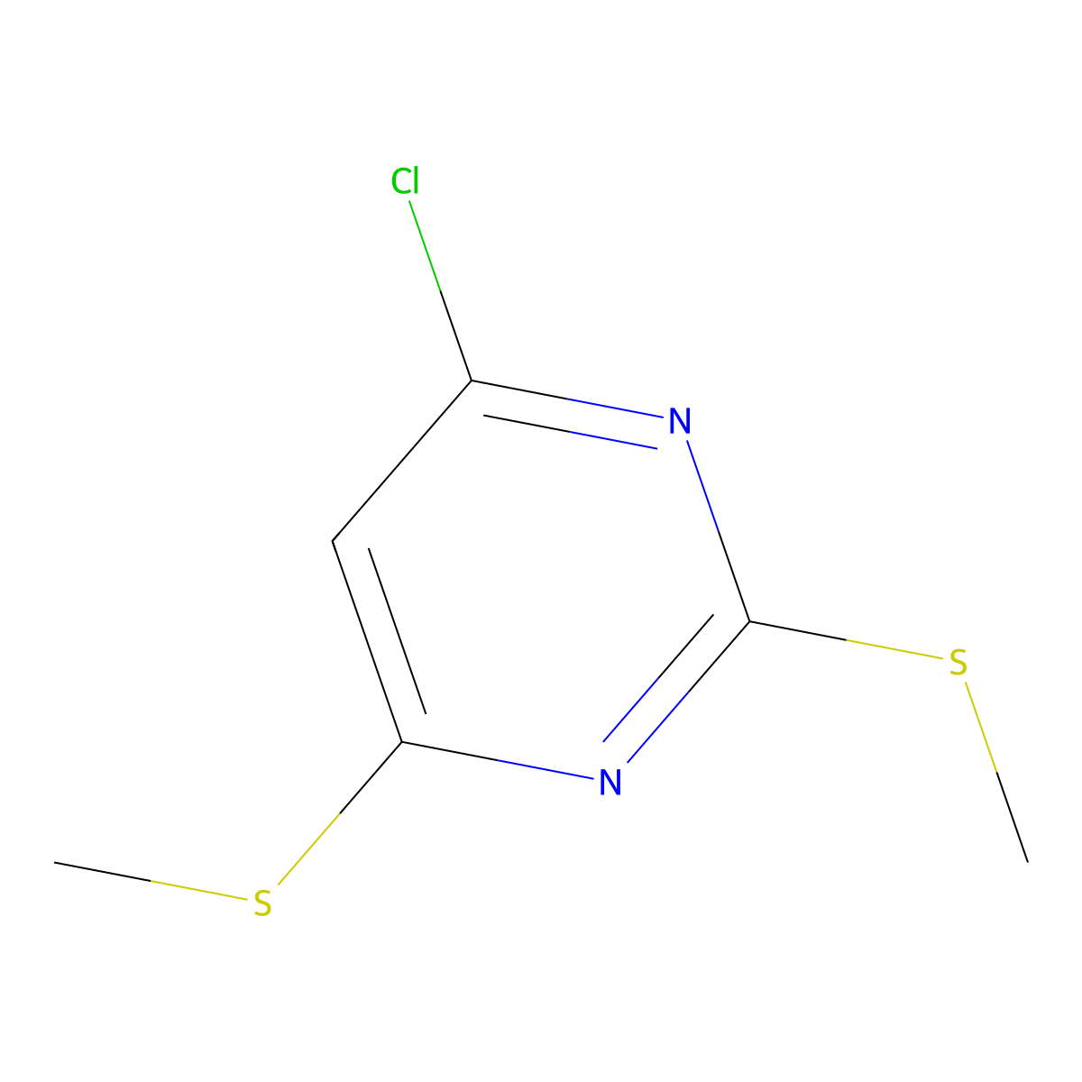 4-Chloro-2,6-bis(methylsulfanyl)pyrimidine molecular structure, CAS 257957-18-9