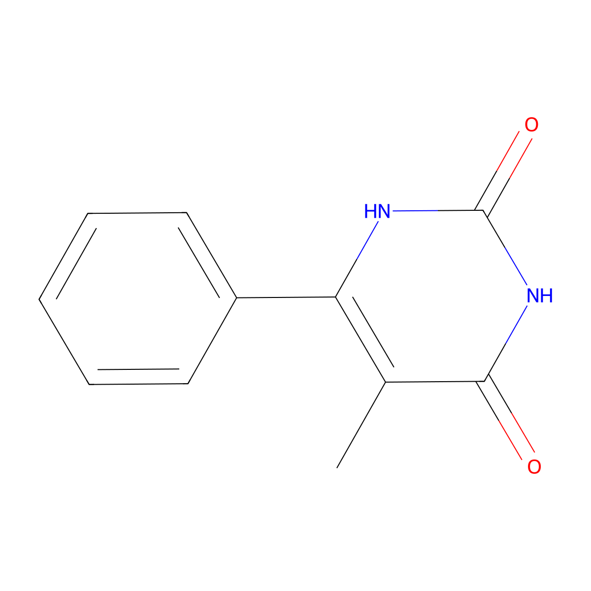 5-Methyl-6-phenylpyrimidine-2,4(1H,3H)-dione molecular structure, CAS 25796-67-2