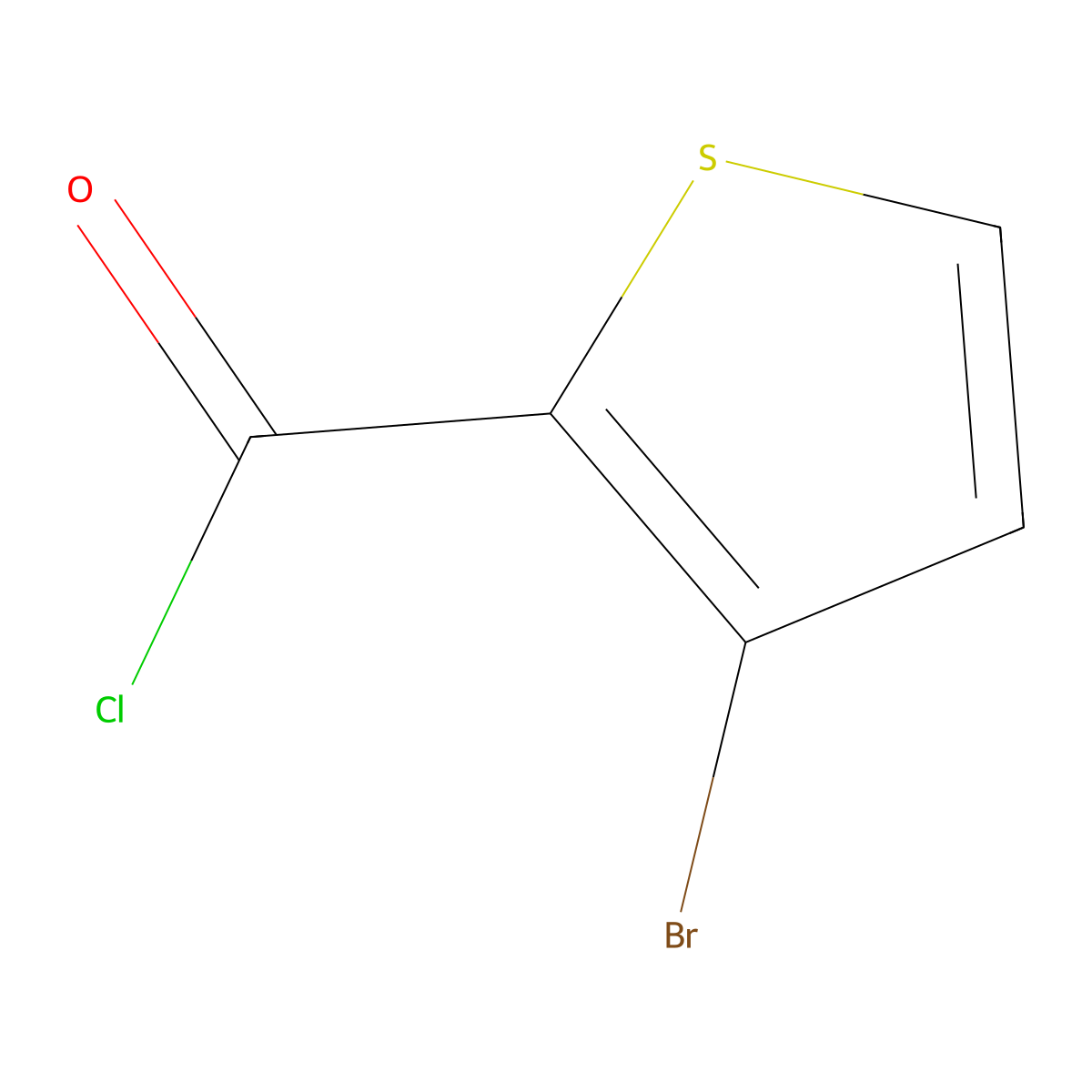 3-Bromothiophene-2-carbonyl chloride molecular structure, CAS 25796-68-3