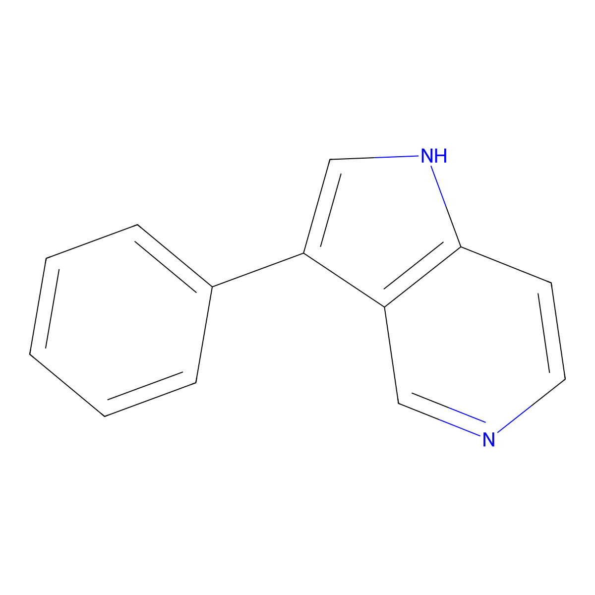 3-phenyl-1H-pyrrolo[3,2-c]pyridine molecular structure, CAS 25796-86-5