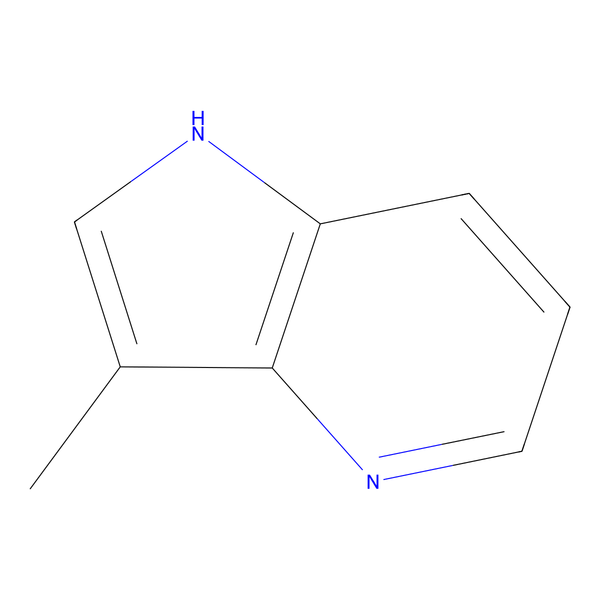 1H-Pyrrolo(3,2-b)pyridine, 3-methyl- molecular structure, CAS 25796-94-5