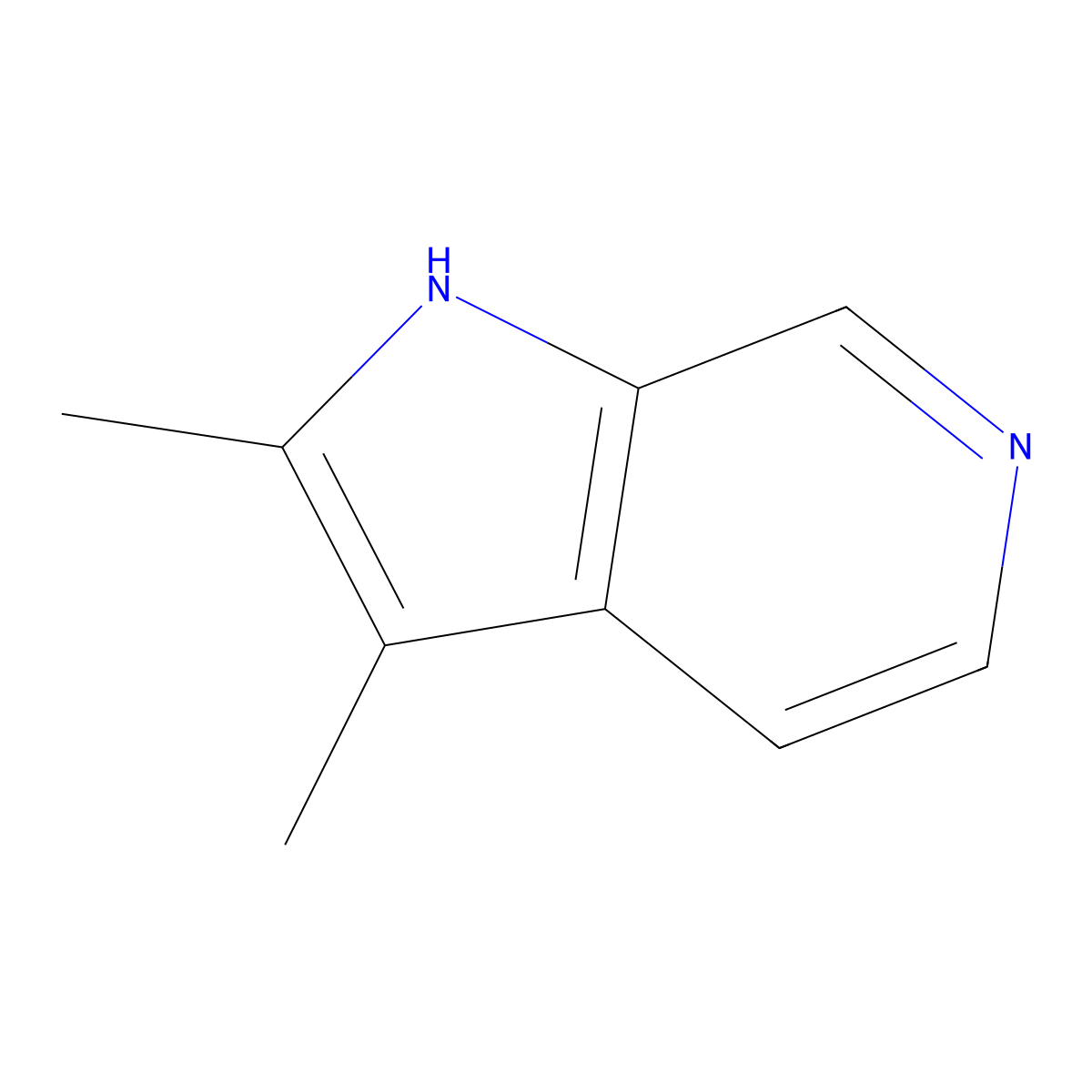 2,3-Dimethyl-1H-pyrrolo[2,3-c]pyridine molecular structure, CAS 25796-97-8