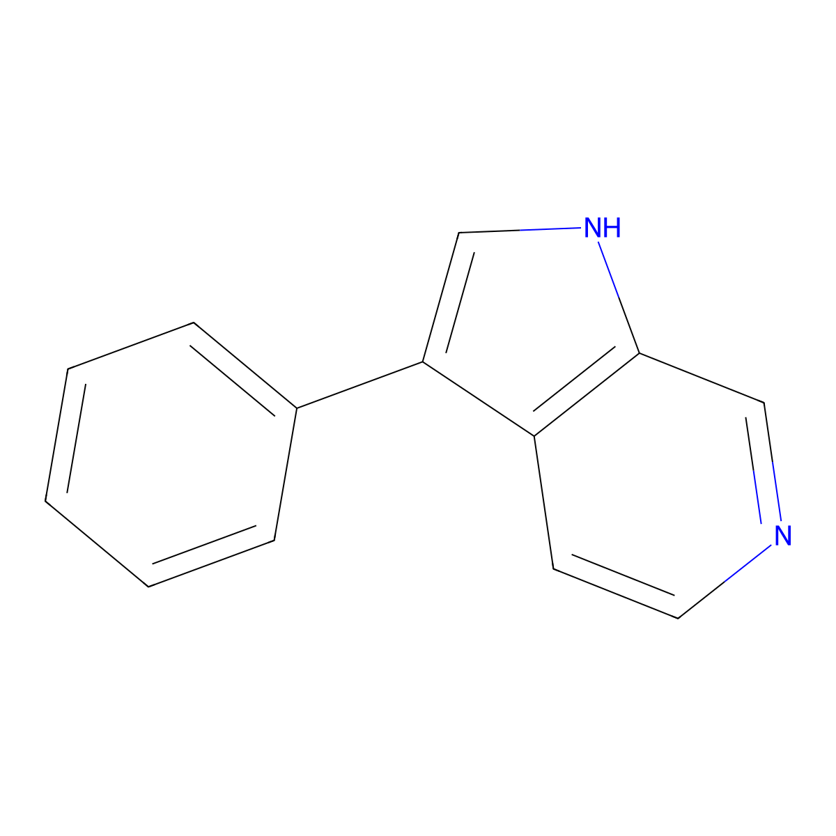 3-Phenyl-1H-pyrrolo[2,3-c]pyridine molecular structure, CAS 25797-05-1