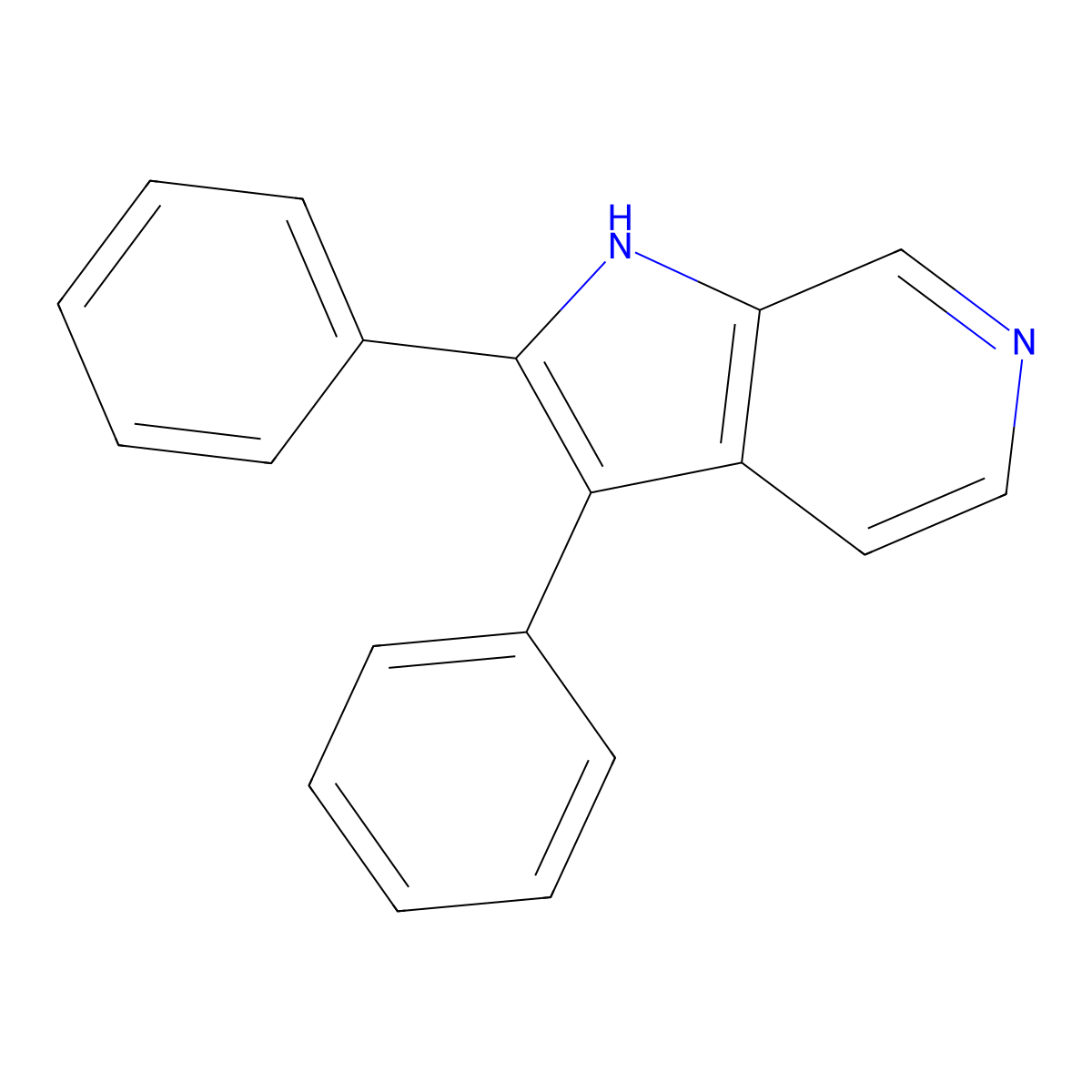 2,3-Diphenyl-1H-pyrrolo[2,3-c]pyridine molecular structure, CAS 25797-08-4