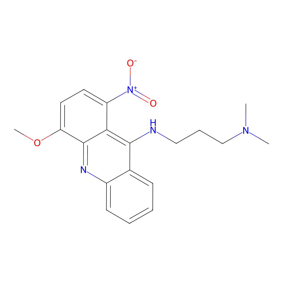 4-Methoxynitracrine molecular structure, CAS 25799-70-6