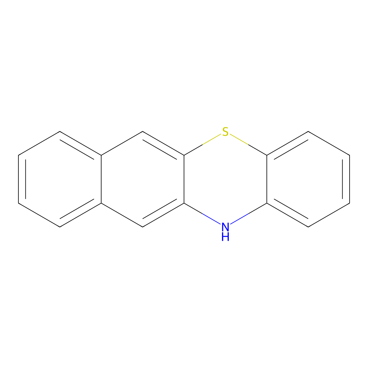 12H-Benzo(b)phenothiazine molecular structure, CAS 258-08-2