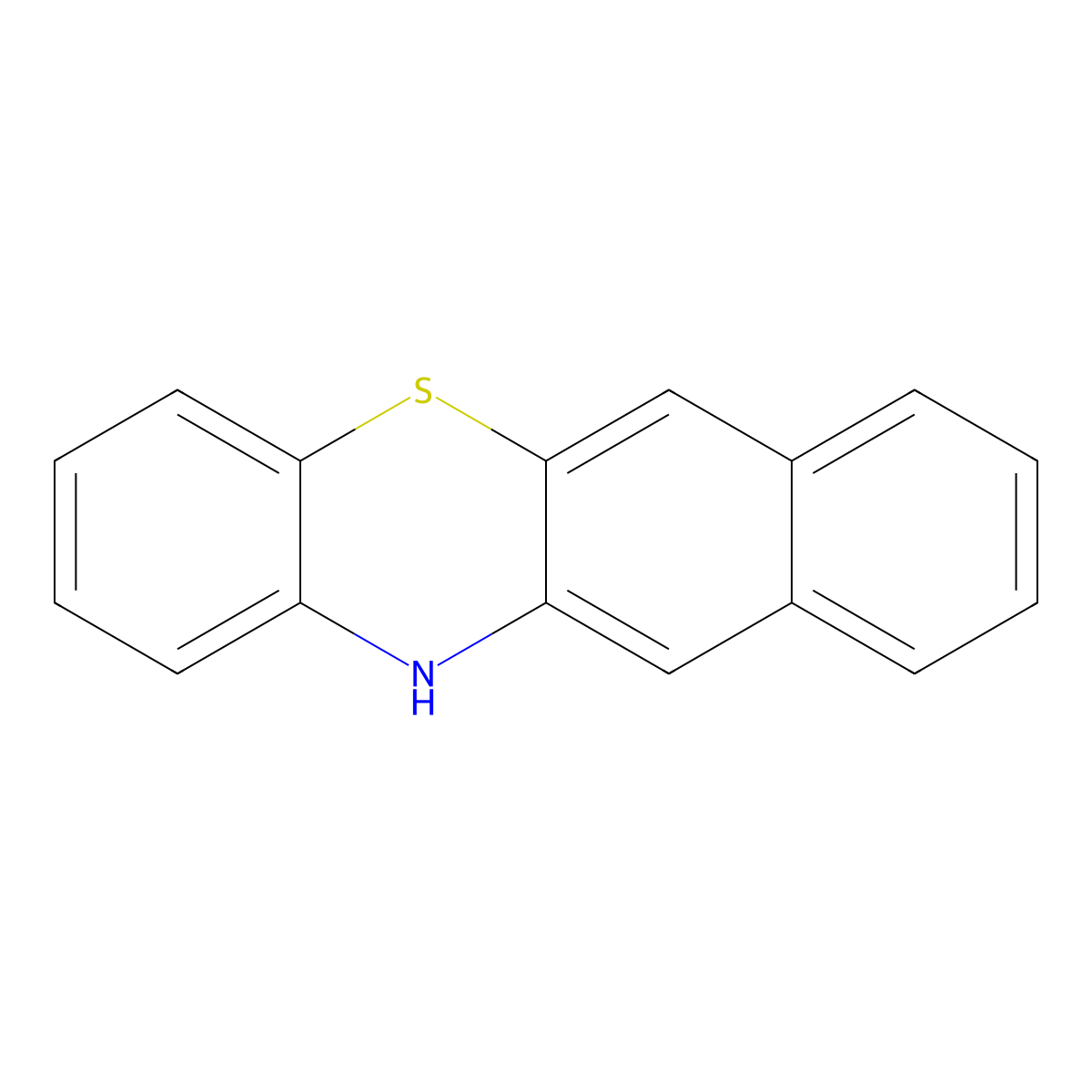 12H-Benzo(b)phenothiazine molecular structure, CAS 258-08-2