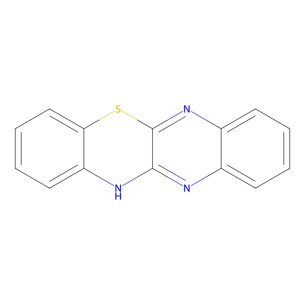 12H-quinoxalino[2,3-b][1,4]benzothiazine molecular structure, CAS 258-17-3