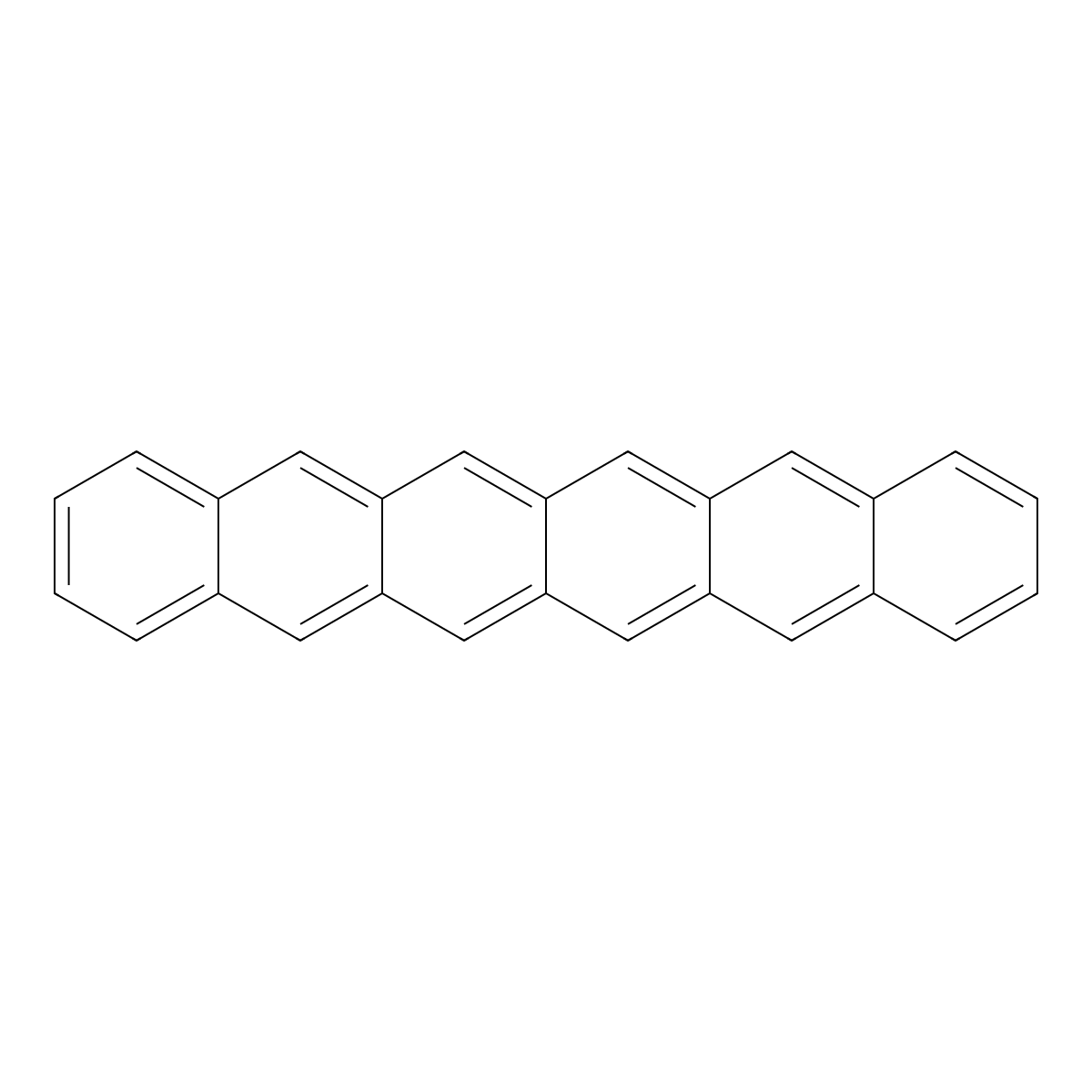 Hexacene molecular structure, CAS 258-31-1