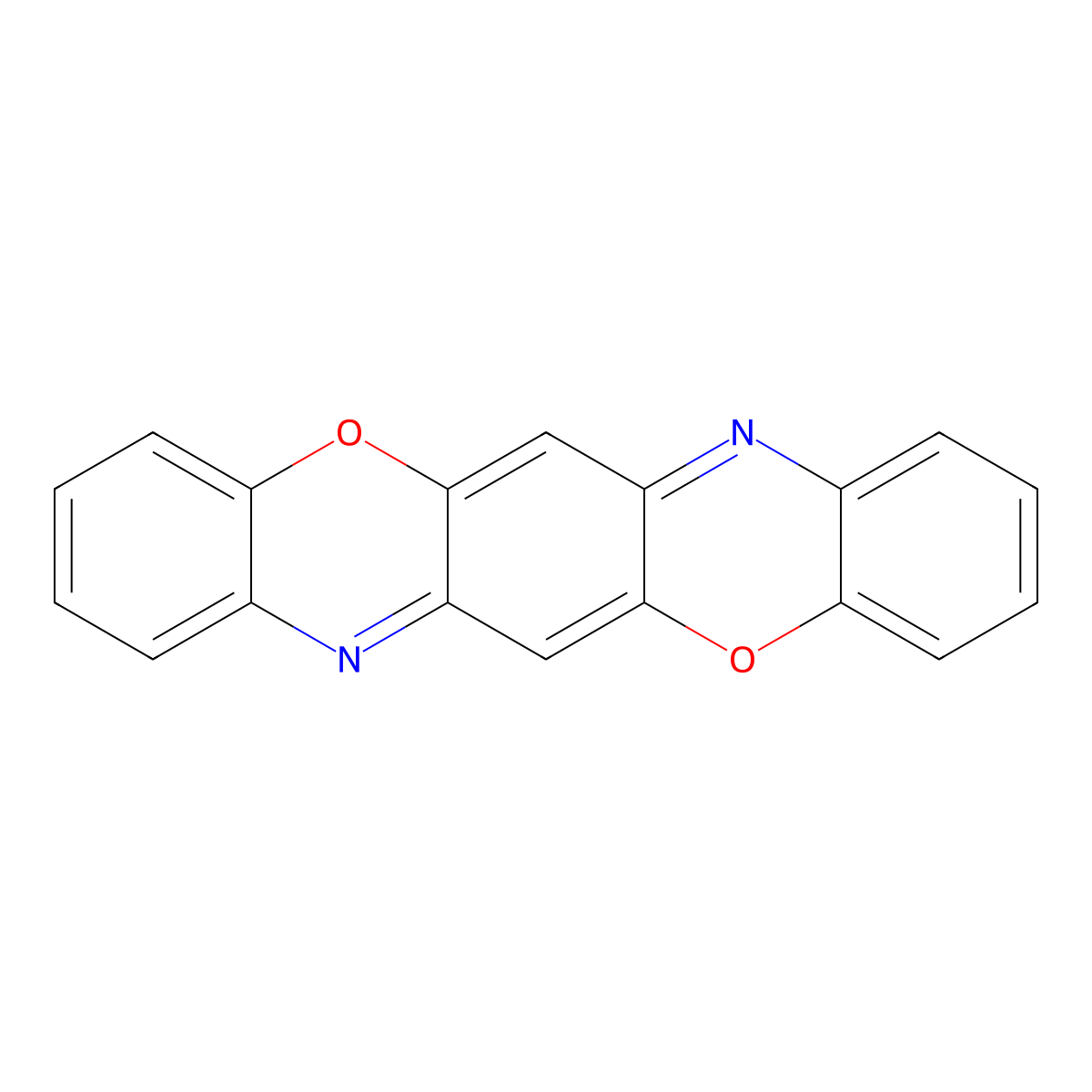 Triphenodioxazine molecular structure, CAS 258-72-0