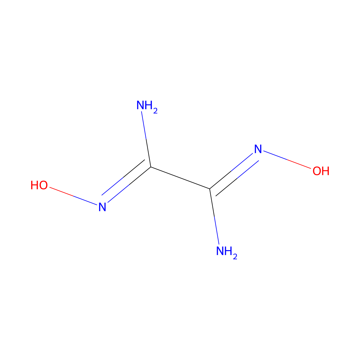 (Z,Z)-N'1,N'2-Dihydroxyethanebis(imidamide) molecular structure, CAS 2580-79-2