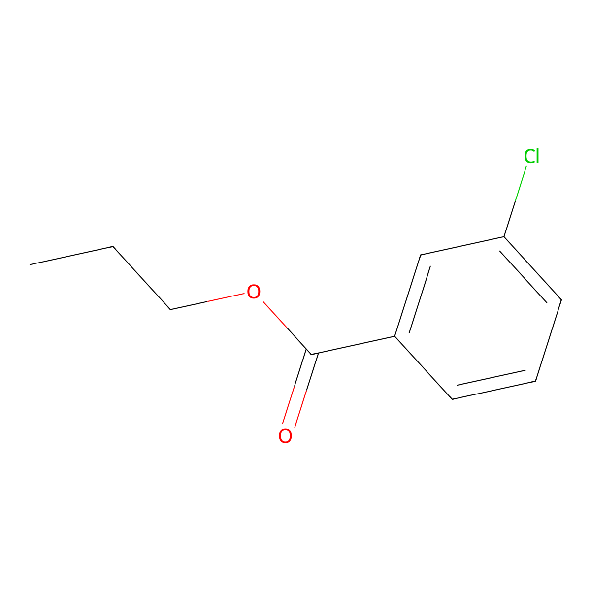 Benzoic acid, 3-chloro, propyl ester molecular structure, CAS 25800-29-7