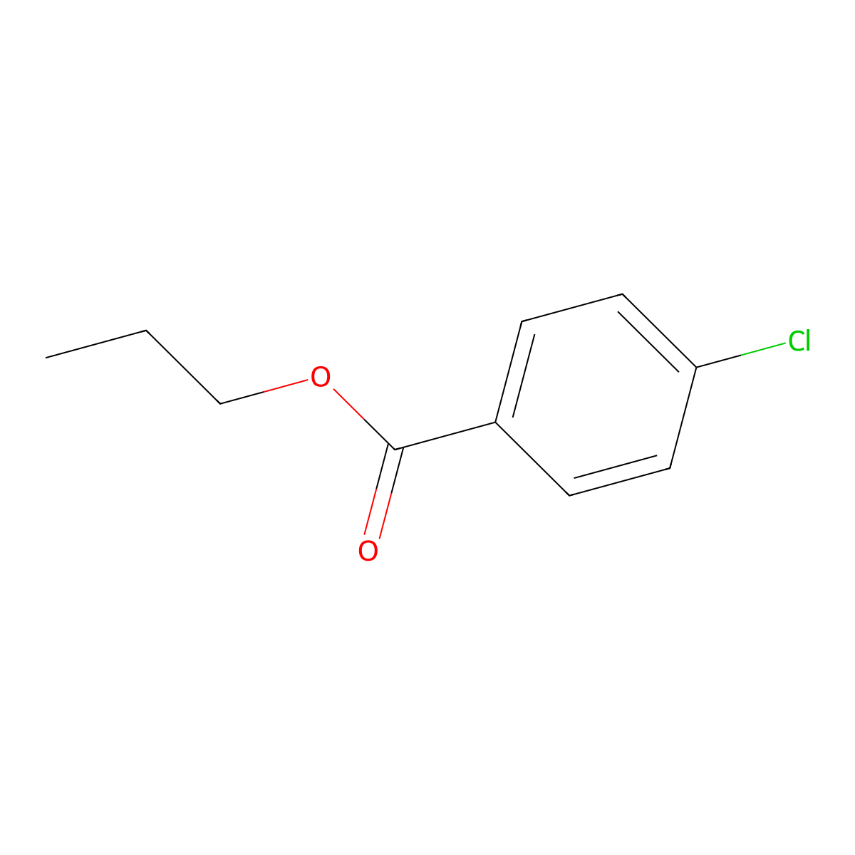 Propyl 4-chlorobenzoate molecular structure, CAS 25800-30-0