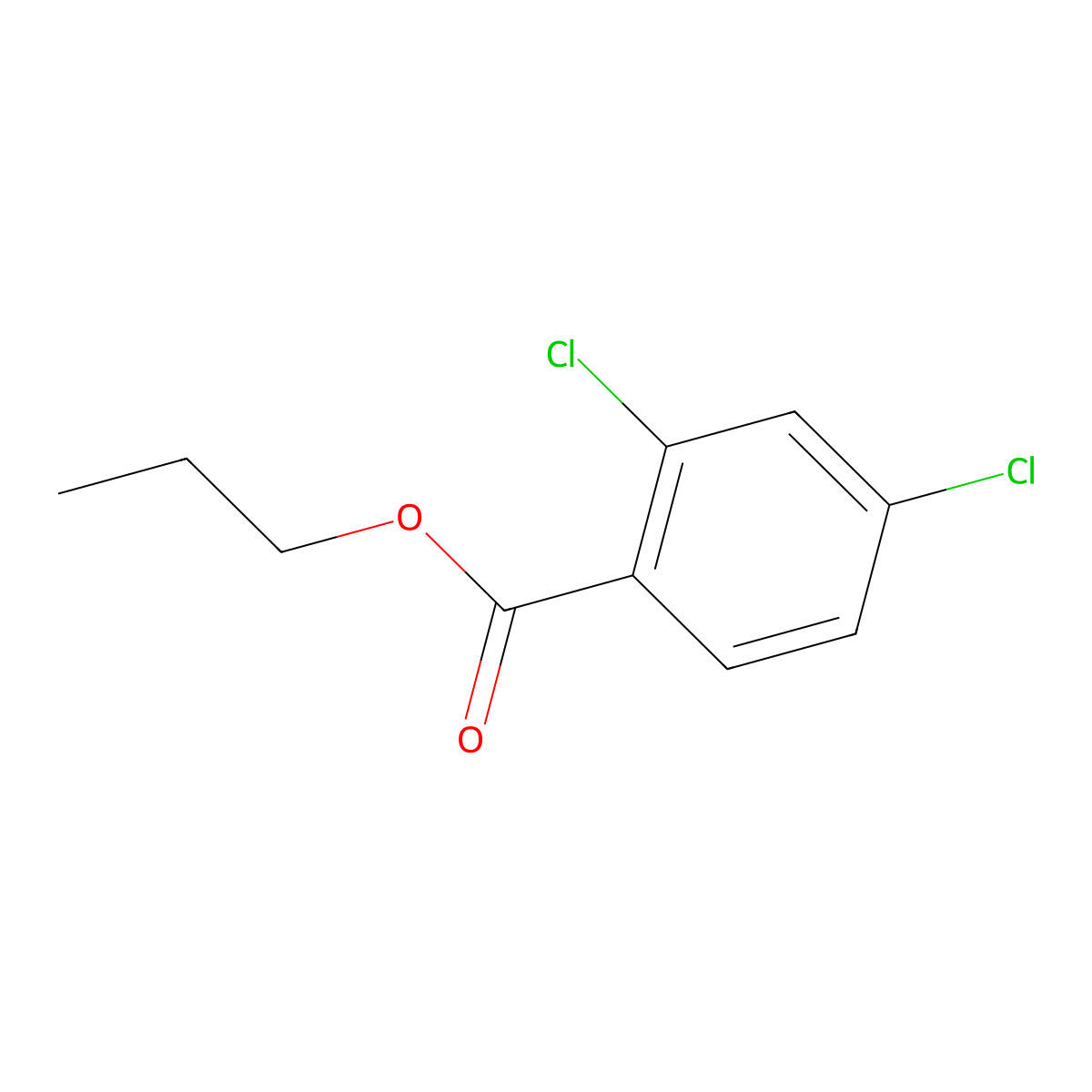 Propyl 2,4-dichlorobenzoate molecular structure, CAS 25800-31-1