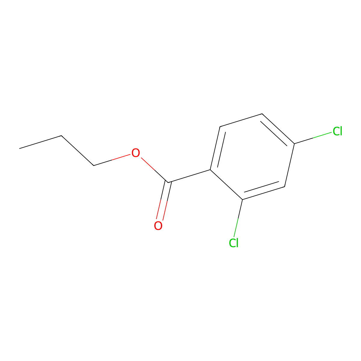 Propyl 2,4-dichlorobenzoate molecular structure, CAS 25800-31-1