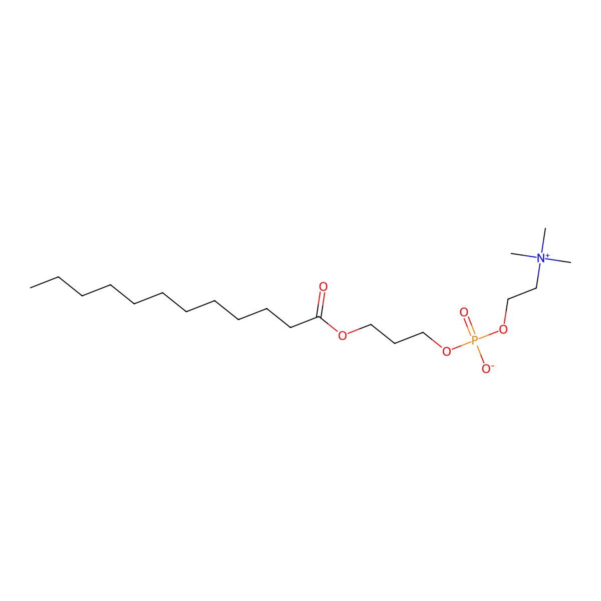 1-O-Dodecyl-1,3-propandiol-3-phosphocholine molecular structure, CAS 25800-40-2
