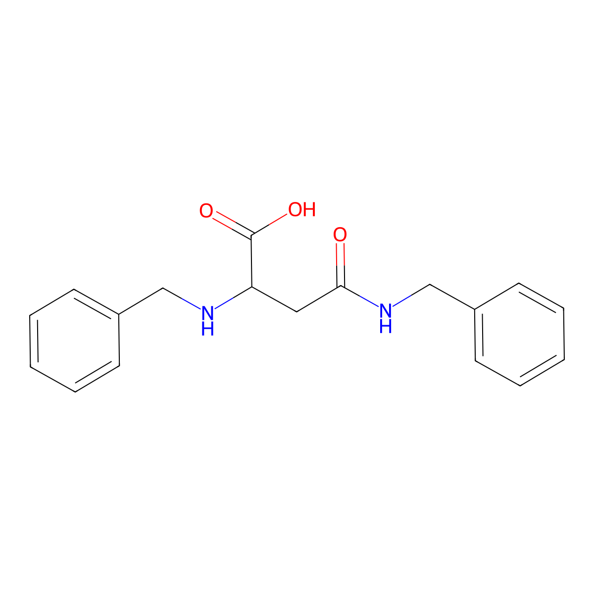 Asparagine, N,N(sup 2)-dibenzyl-, DL- molecular structure, CAS 25800-55-9