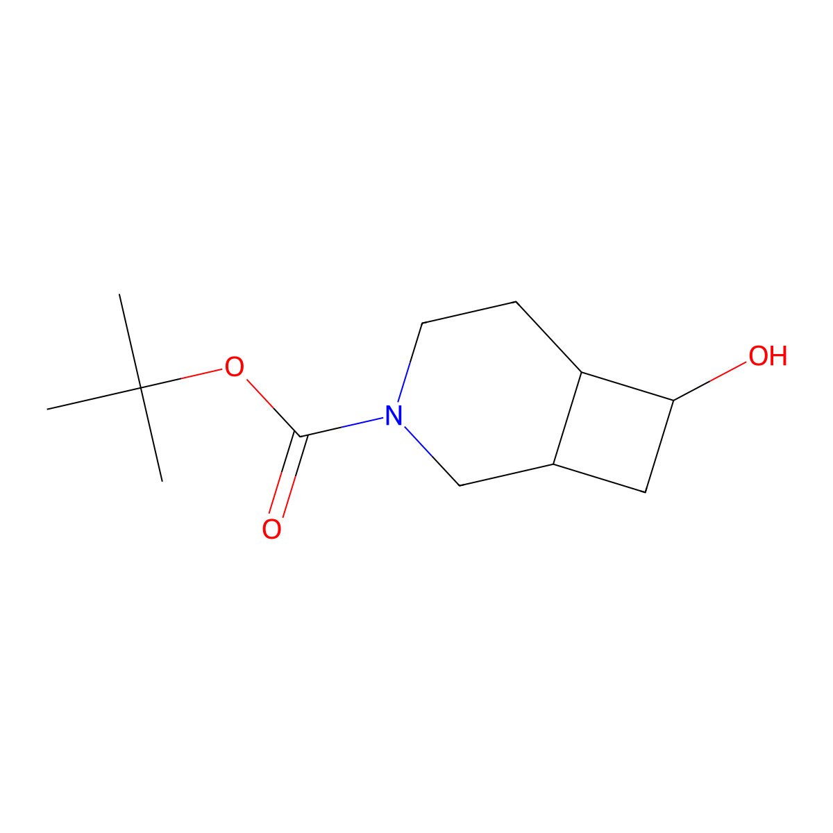 rac-tert-butyl(1R,6R,7S)-7-hydroxy-3-azabicyclo[4.2.0]octane-3-carboxylate molecular structure, CAS 2580089-93-4