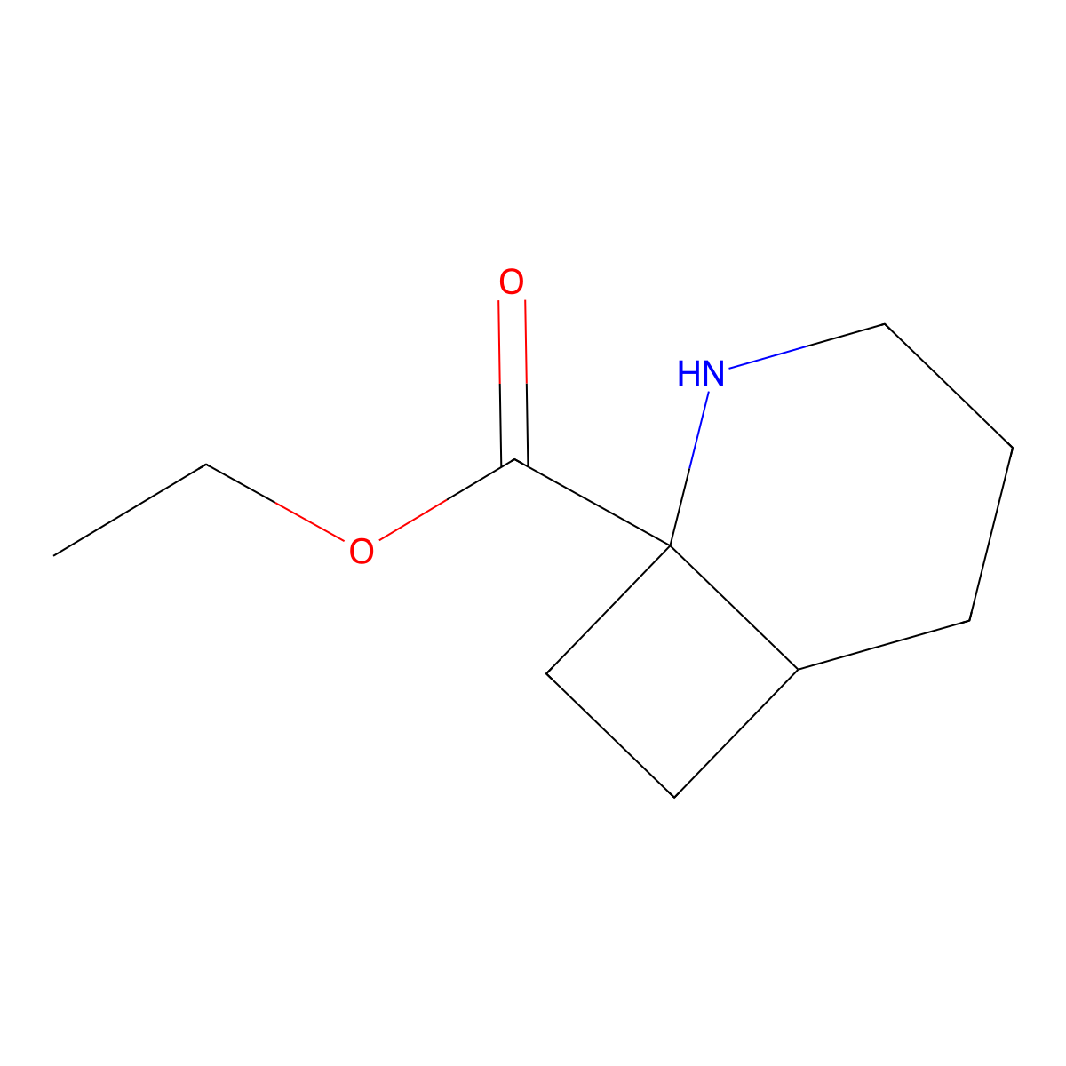 rac-ethyl (1R,6S)-2-azabicyclo[4.2.0]octane-1-carboxylate molecular structure, CAS 2580089-98-9