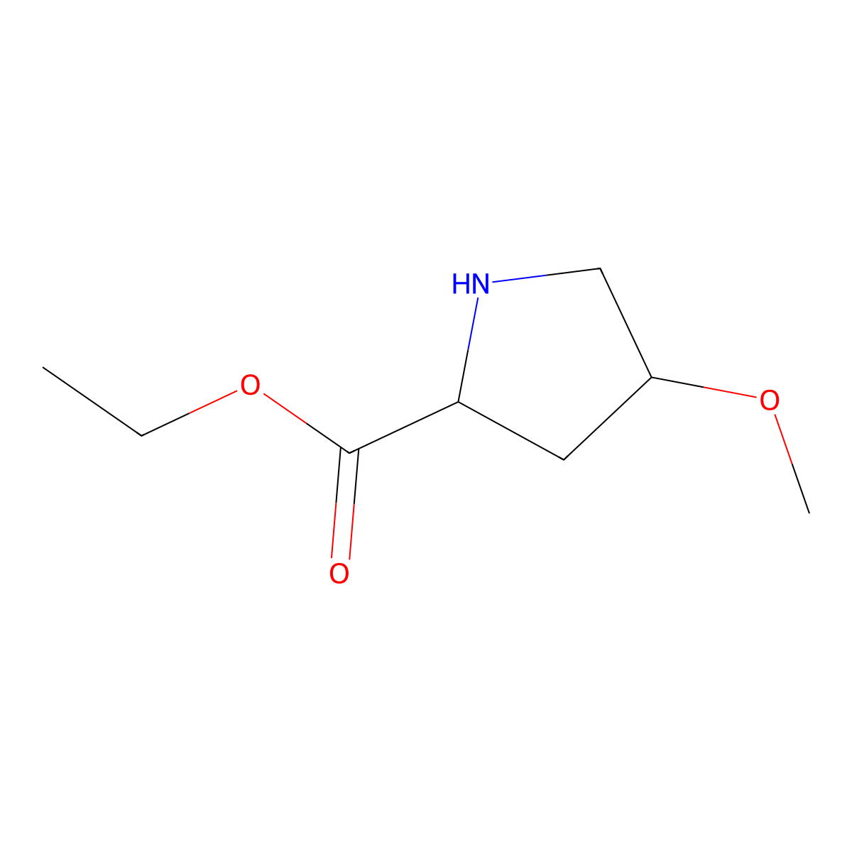 ethyl (2R,4S)-4-methoxypyrrolidine-2-carboxylate molecular structure, CAS 2580090-09-9