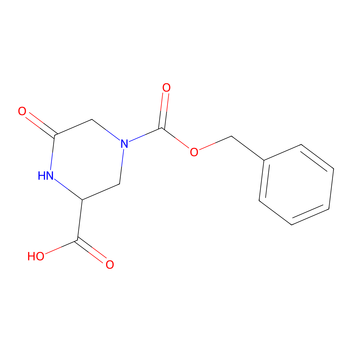 (2S)-4-[(benzyloxy)carbonyl]-6-oxopiperazine-2-carboxylic acid molecular structure, CAS 2580090-13-5