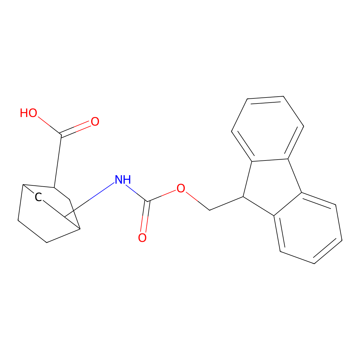 rac-(1R,2R,4R,5R)-5-({[(9H-fluoren-9-yl)methoxy]carbonyl}amino)bicyclo[2.2.2]octane-2-carboxylic acid molecular structure, CAS 2580090-58-8