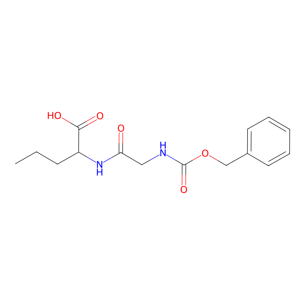 (2R)-2-(2-{[(benzyloxy)carbonyl]amino}acetamido)pentanoic acid molecular structure, CAS 2580090-59-9
