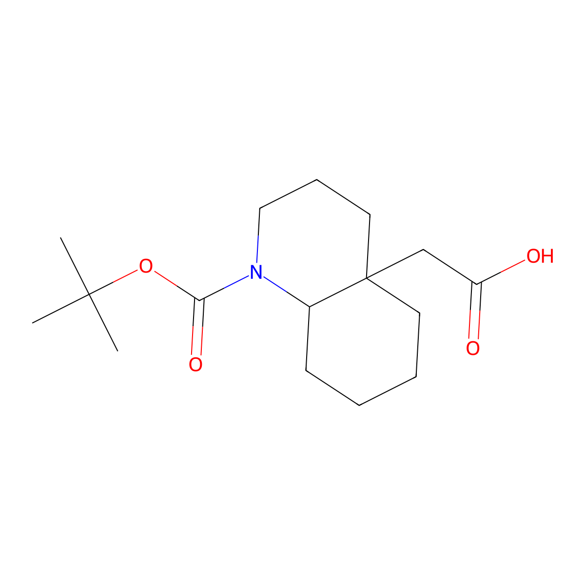 rac-2-[(4aR,8aR)-1-[(tert-butoxy)carbonyl]-decahydroquinolin-4a-yl]acetic acid molecular structure, CAS 2580090-64-6