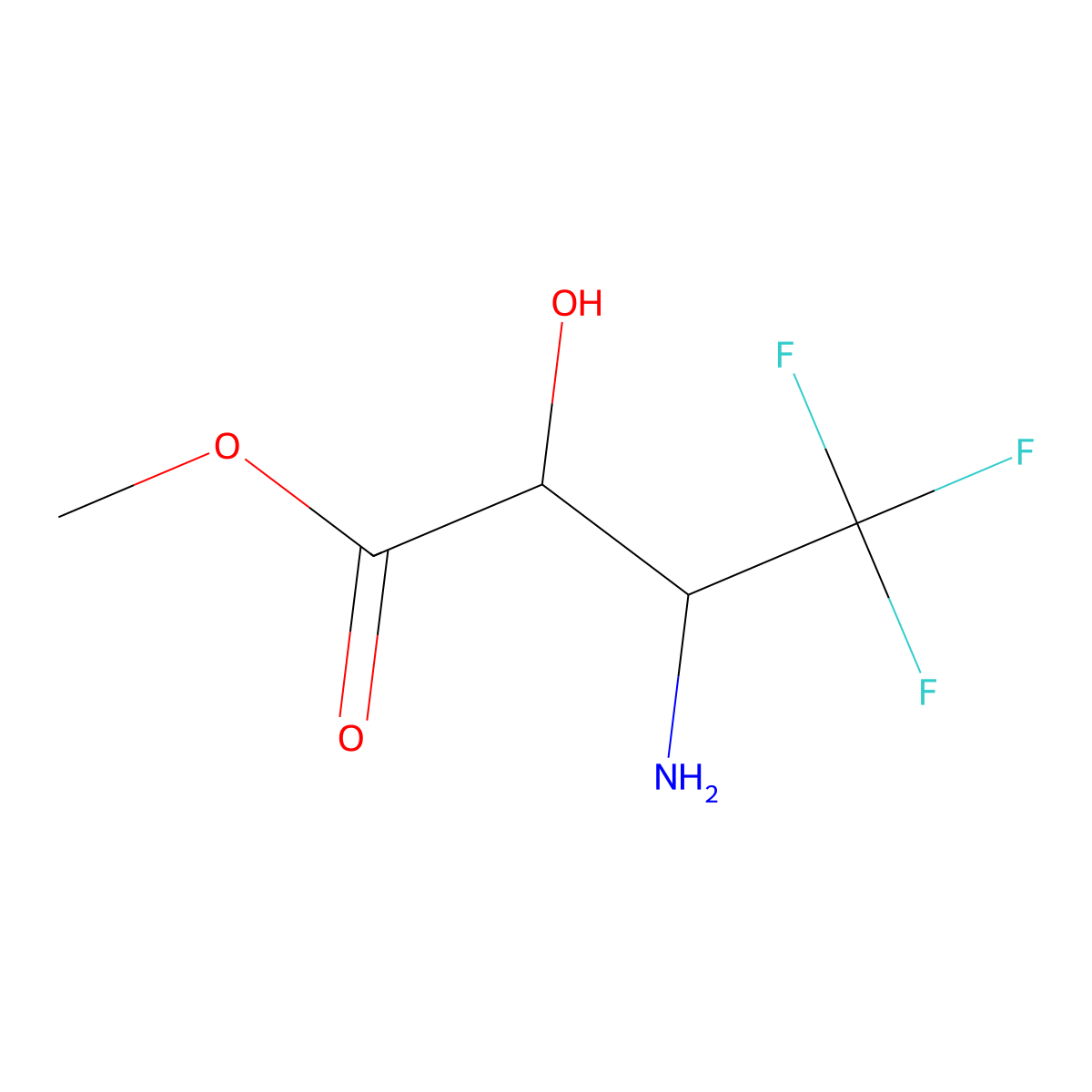 rac-methyl (2R,3S)-3-amino-4,4,4-trifluoro-2-hydroxybutanoate molecular structure, CAS 2580090-80-6
