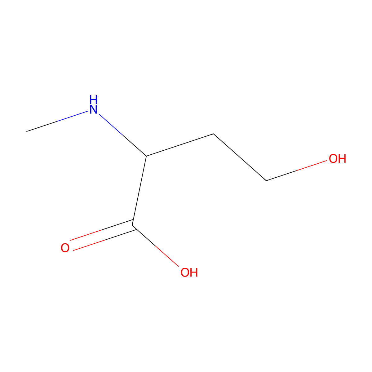 (2R)-4-hydroxy-2-(methylamino)butanoic acid molecular structure, CAS 2580090-85-1