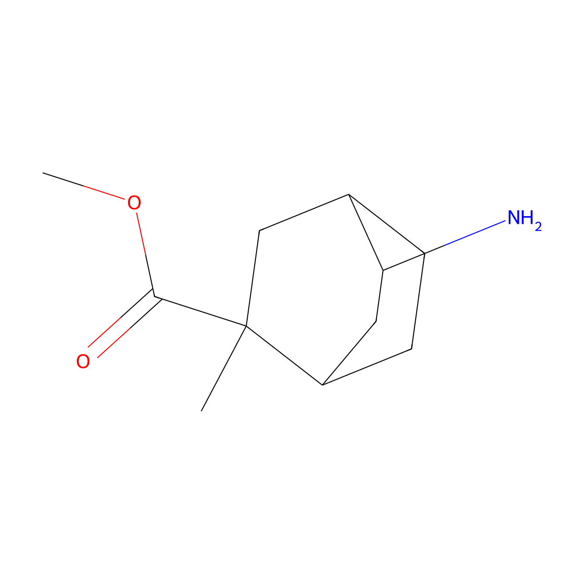 rac-methyl (1R,2R,4R,5R)-5-amino-2-methylbicyclo[2.2.2]octane-2-carboxylate molecular structure, CAS 2580090-89-5