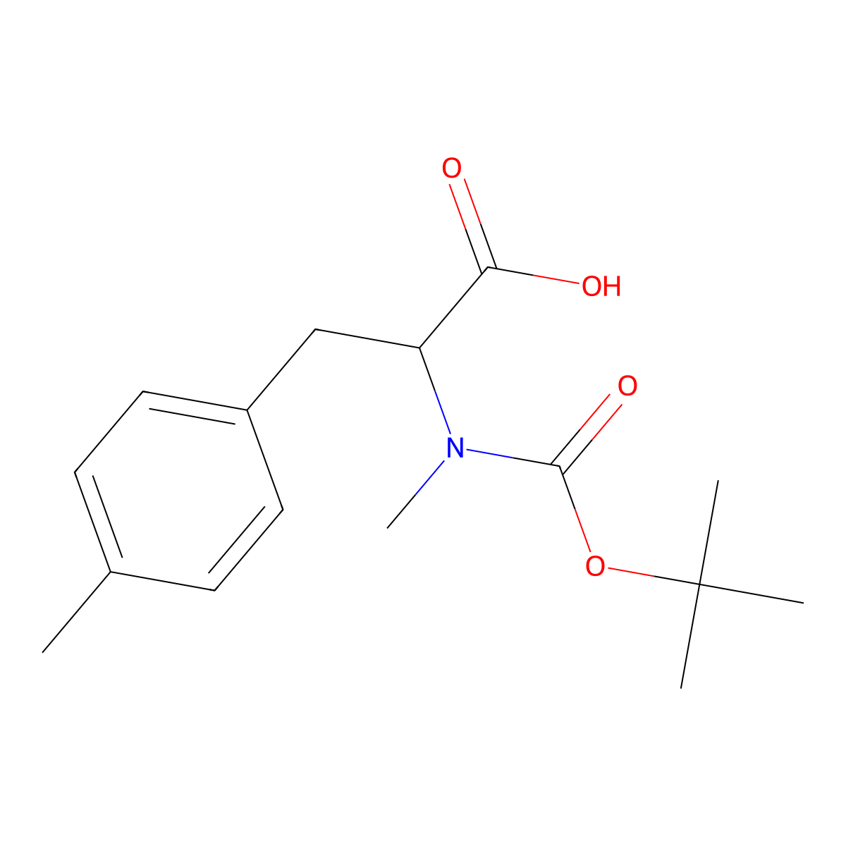 (2S)-2-{[(tert-butoxy)carbonyl](methyl)amino}-3-(4-methylphenyl)propanoic acid molecular structure, CAS 2580090-92-0