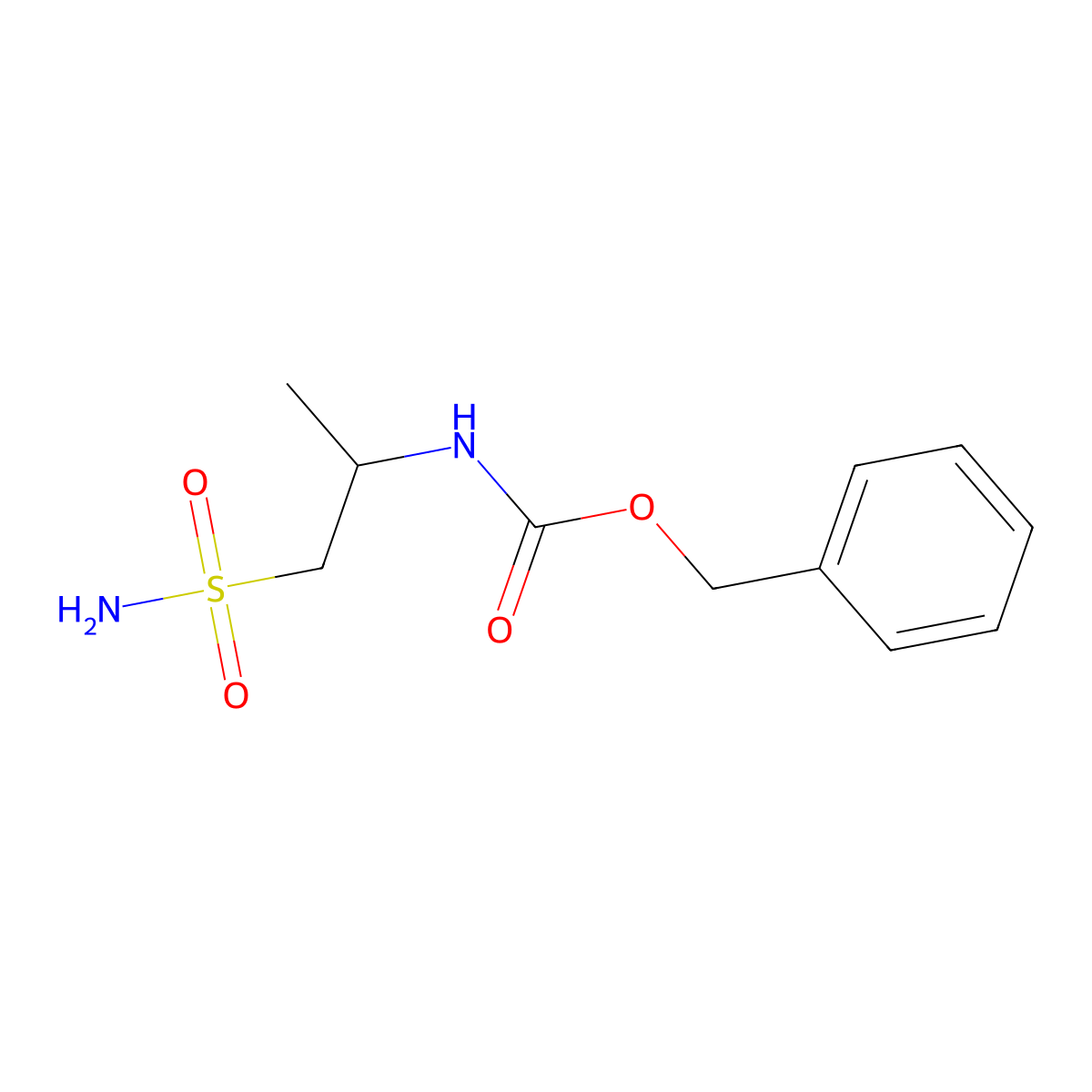 benzyl N-[(2R)-1-sulfamoylpropan-2-yl]carbamate molecular structure, CAS 2580091-12-7