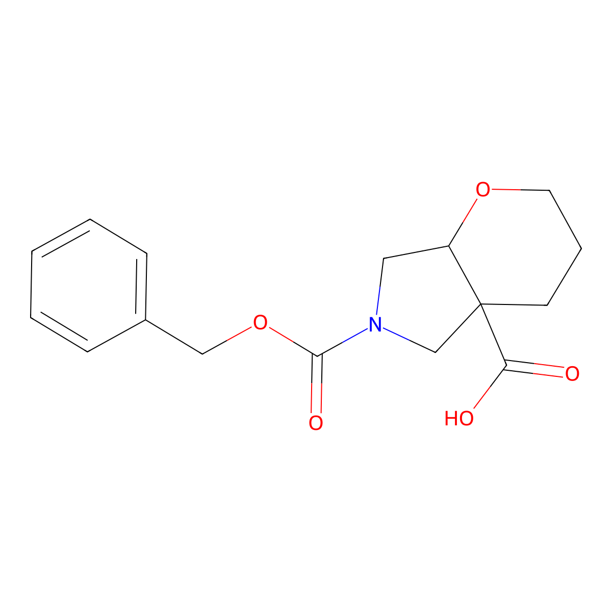 rac-(4aR,7aS)-6-[(benzyloxy)carbonyl]-octahydropyrano[2,3-c]pyrrole-4a-carboxylic acid molecular structure, CAS 2580091-15-0