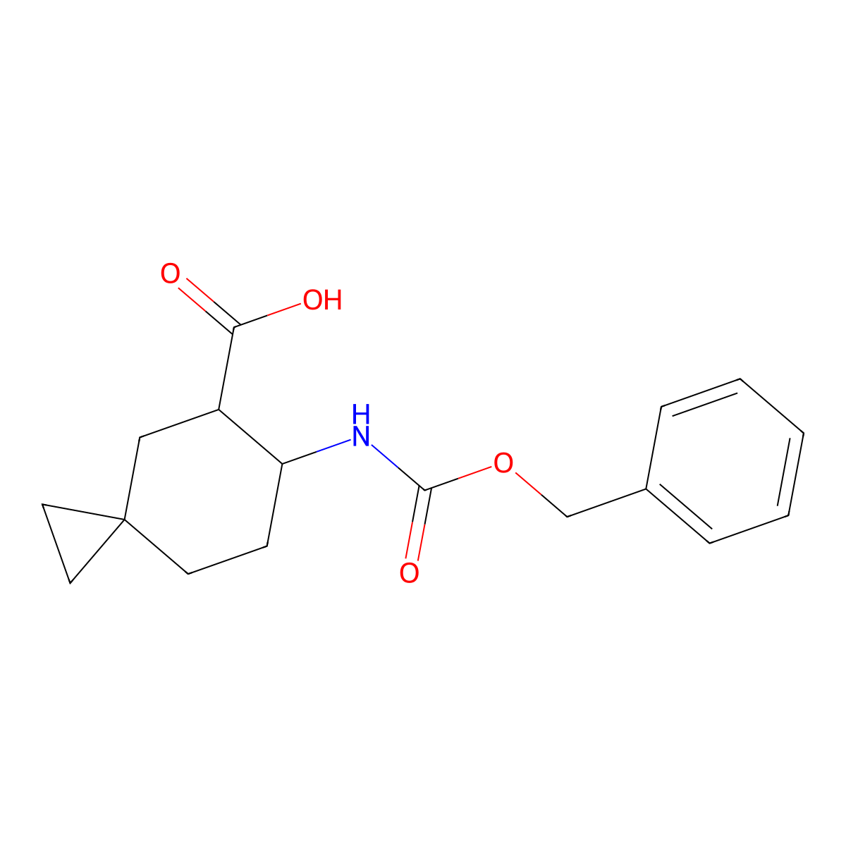 rac-(5R,6S)-6-{[(benzyloxy)carbonyl]amino}spiro[2.5]octane-5-carboxylic acid molecular structure, CAS 2580091-31-0