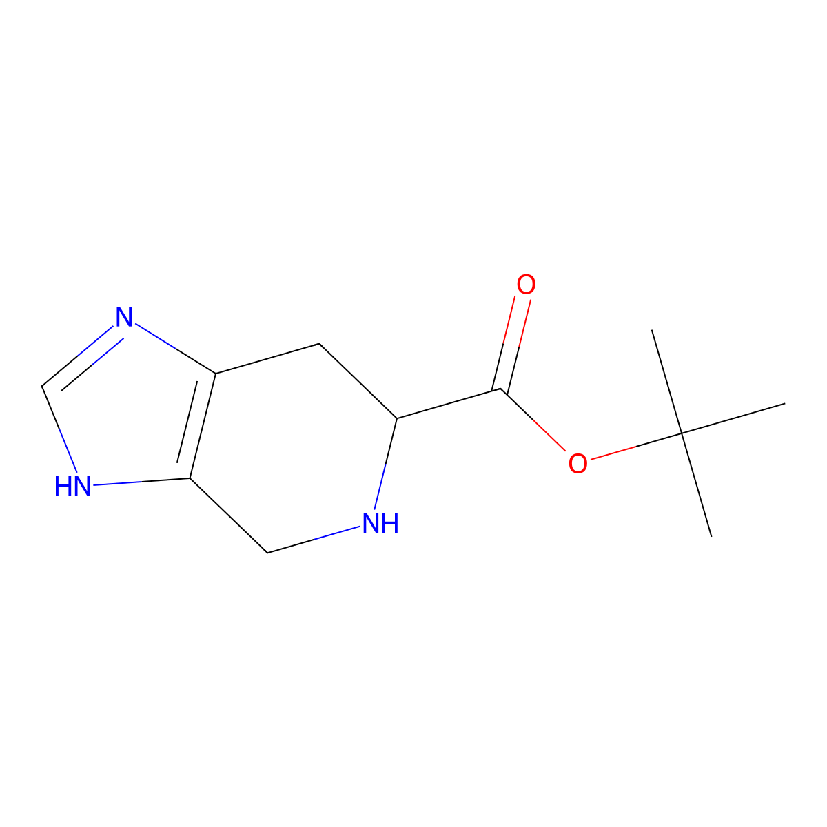 tert-butyl (6R)-1H,4H,5H,6H,7H-imidazo[4,5-c]pyridine-6-carboxylate molecular structure, CAS 2580091-33-2