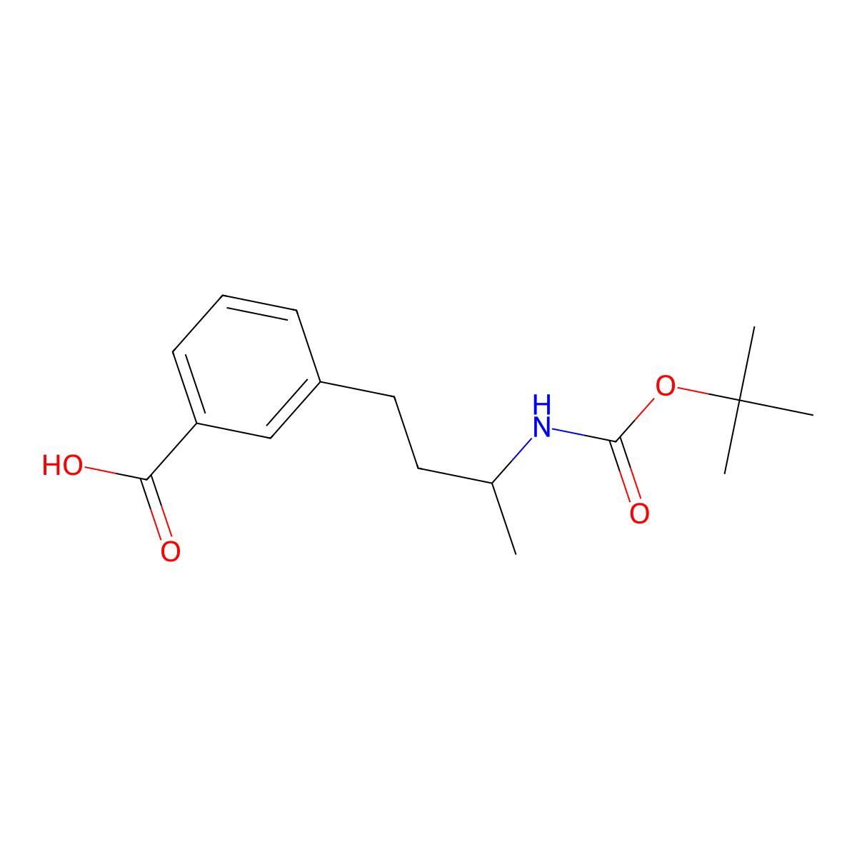3-[(3R)-3-{[(tert-butoxy)carbonyl]amino}butyl]benzoic acid molecular structure, CAS 2580091-96-7