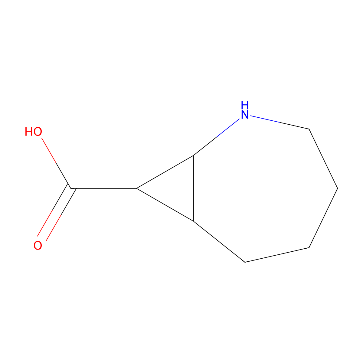 rac-(1R,7R,8R)-2-azabicyclo[5.1.0]octane-8-carboxylic acid molecular structure, CAS 2580092-18-6