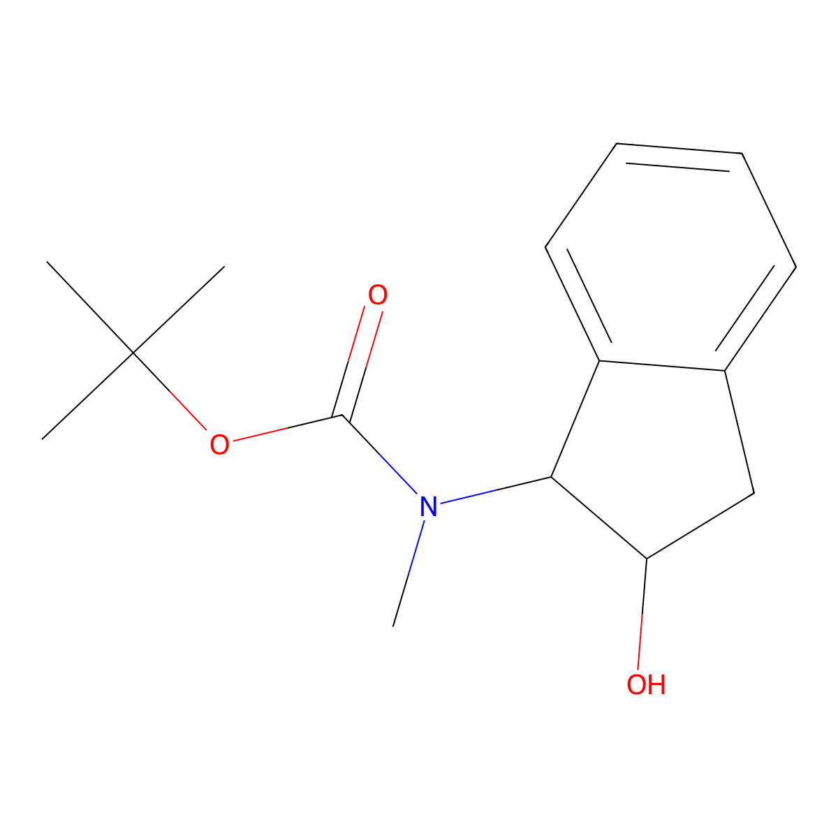 rac-tert-butyl N-[(1R,2R)-2-hydroxy-2,3-dihydro-1H-inden-1-yl]-N-methylcarbamate molecular structure, CAS 2580092-36-8