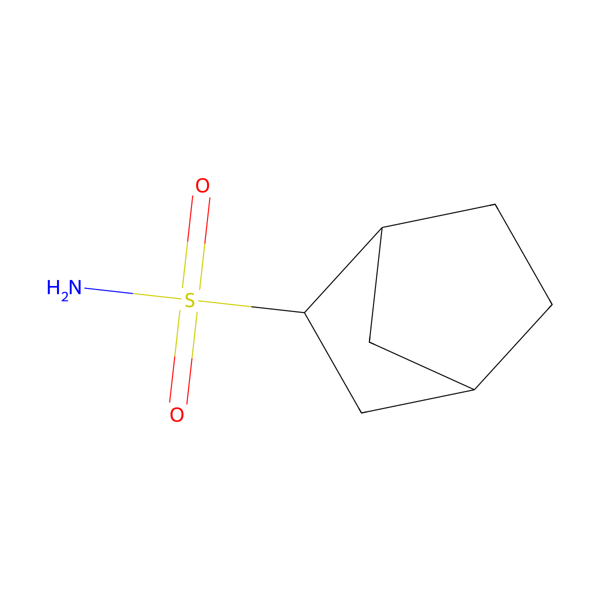 rac-(1R,2R,4S)-bicyclo[2.2.1]heptane-2-sulfonamide molecular structure, CAS 2580092-45-9