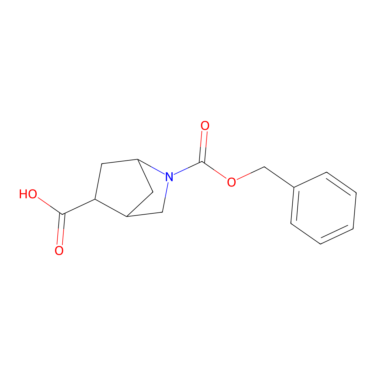rac-(1R,4S,5S)-2-[(benzyloxy)carbonyl]-2-azabicyclo[2.2.1]heptane-5-carboxylic acid molecular structure, CAS 2580092-81-3