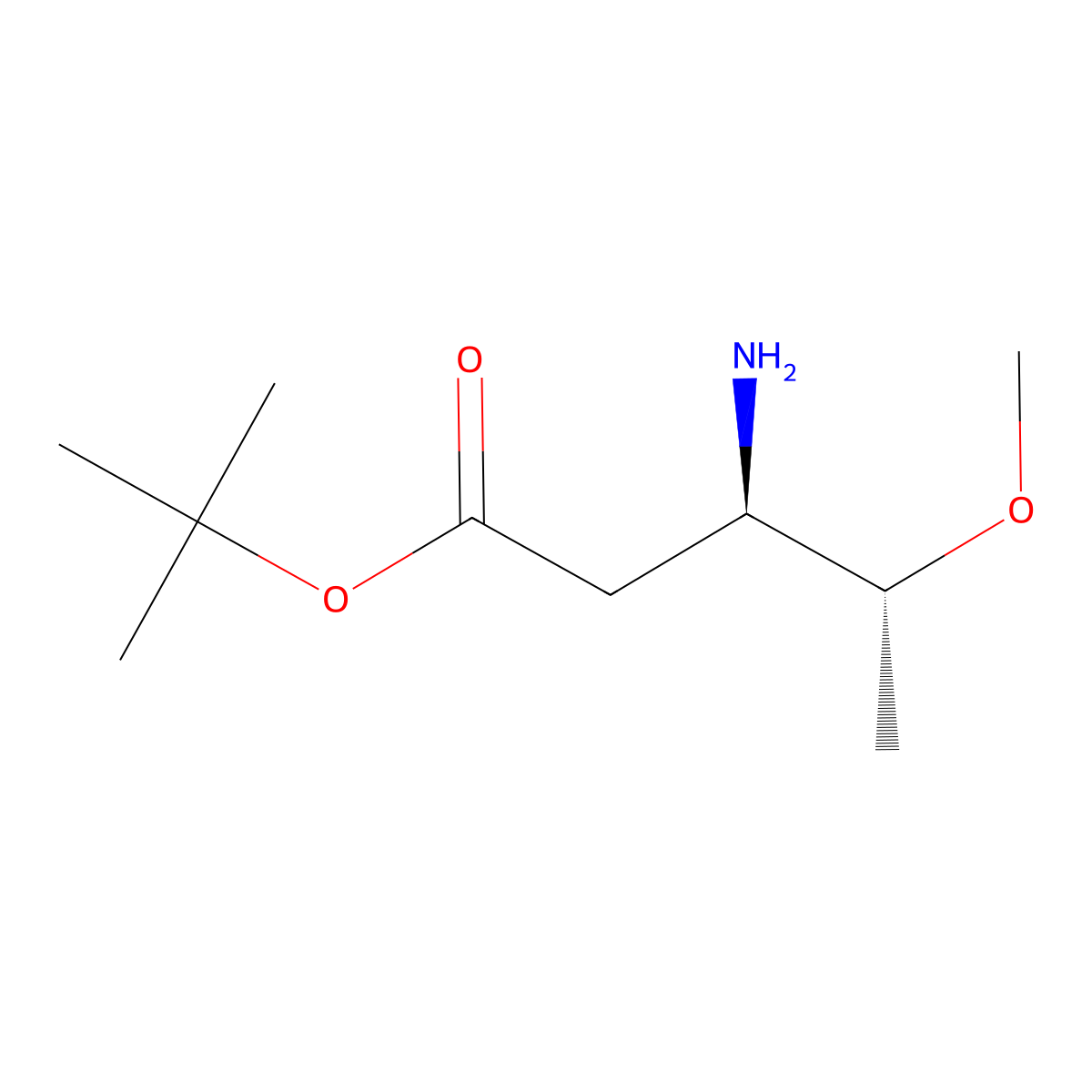 tert-butyl (3R,4R)-3-amino-4-methoxypentanoate molecular structure, CAS 2580092-96-0