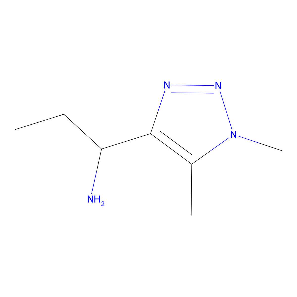 (1S)-1-(1,5-dimethyl-1H-1,2,3-triazol-4-yl)propan-1-amine molecular structure, CAS 2580093-52-1