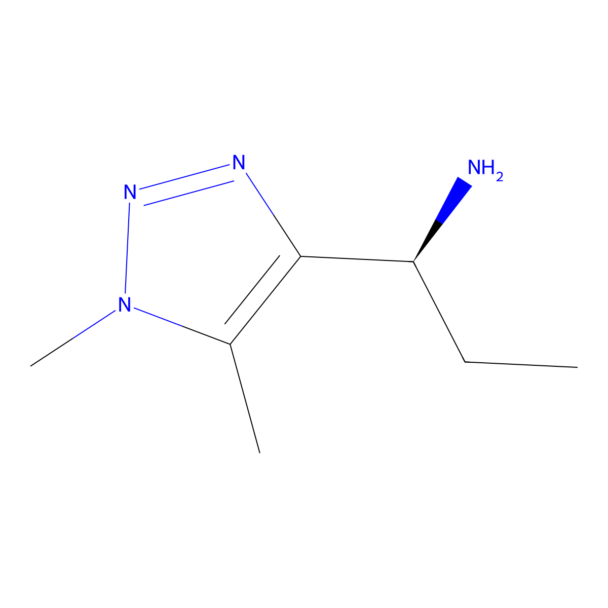 (1S)-1-(1,5-dimethyl-1H-1,2,3-triazol-4-yl)propan-1-amine molecular structure, CAS 2580093-52-1