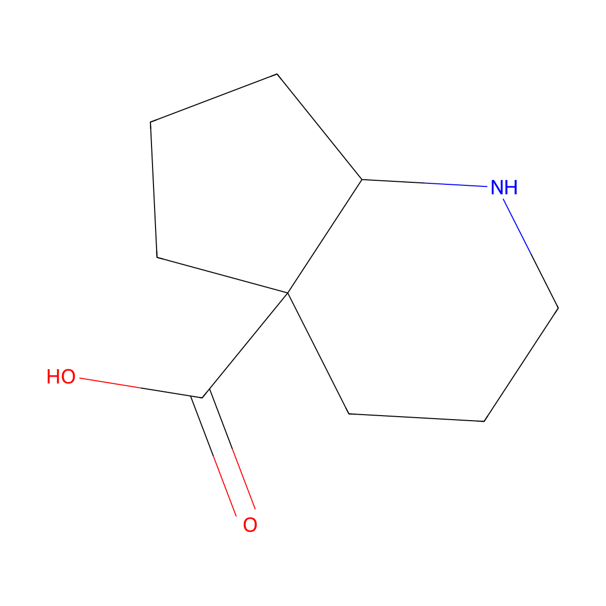 rac-(4aR,7aS)-octahydro-1H-cyclopenta[b]pyridine-4a-carboxylic acid molecular structure, CAS 2580093-63-4